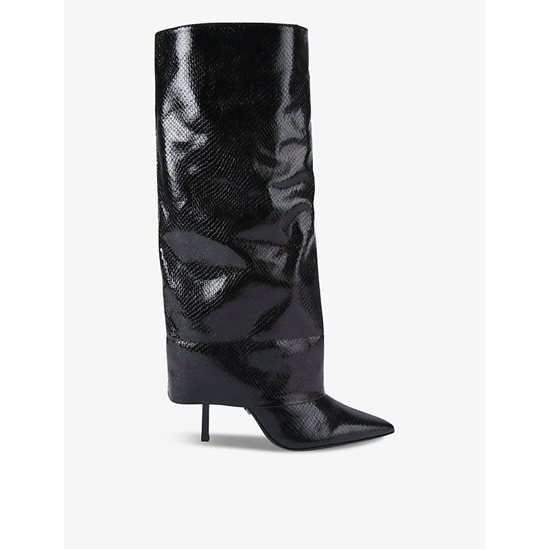 Carvela Passion Cuff pointed-toe heeled faux leather boots