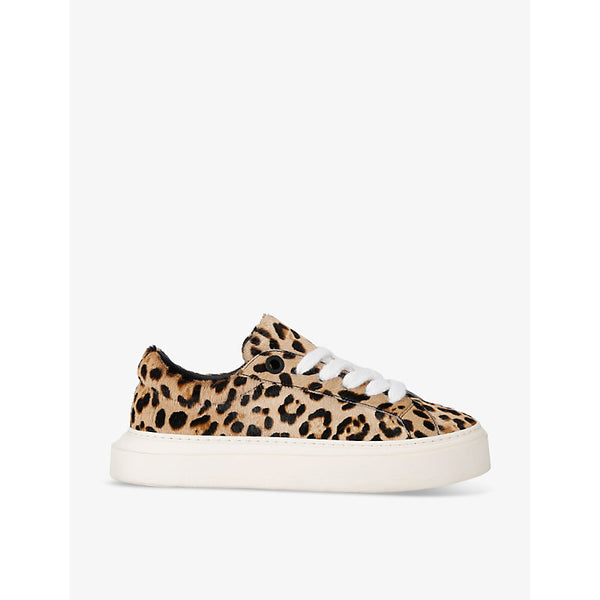 Cole Buxton Wilson leopard-print leather low-top trainers