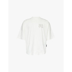  Palm Angels Brand-embroidered relaxed-fit cotton-jersey T-shirt