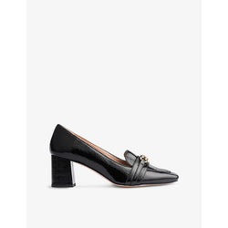 Lk Bennett Sydnie twist-trim crinkled-leather heeled courts