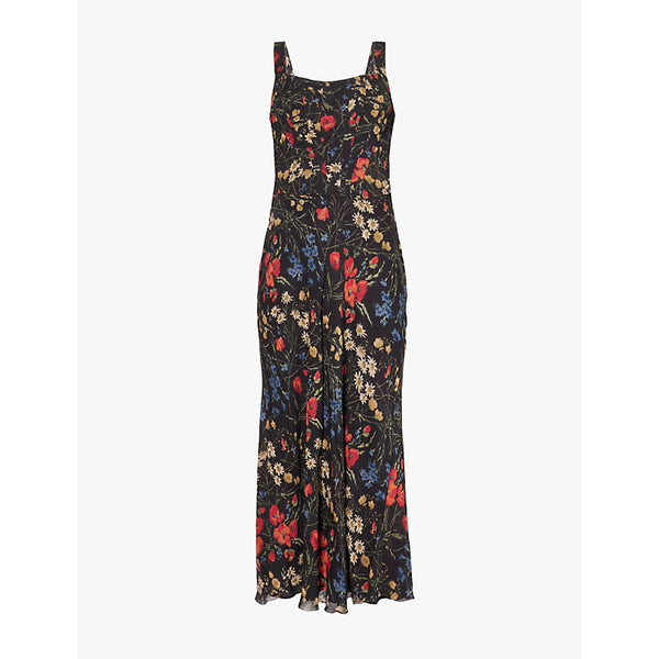 Polo Ralph Lauren Floral-print corseted woven midi dress | POLO RALPH LAUREN