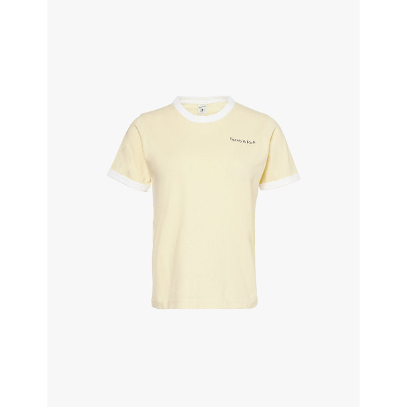  Sporty & Rich Ivy Ringer branded cotton-jersey T-shirt