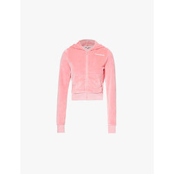  Sporty & Rich Health Ivy zip-up velour hoody