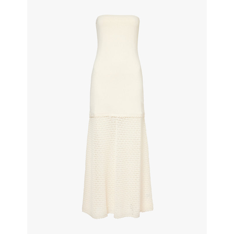 Posse Romy strapless slim-fit knitted midi dress | POSSE