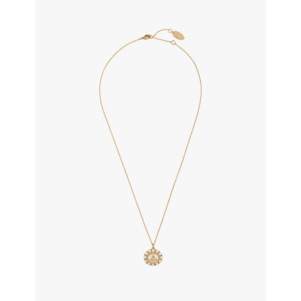 Vivienne Westwood Jewellery Amaya brass and faux-pearl pendant necklace