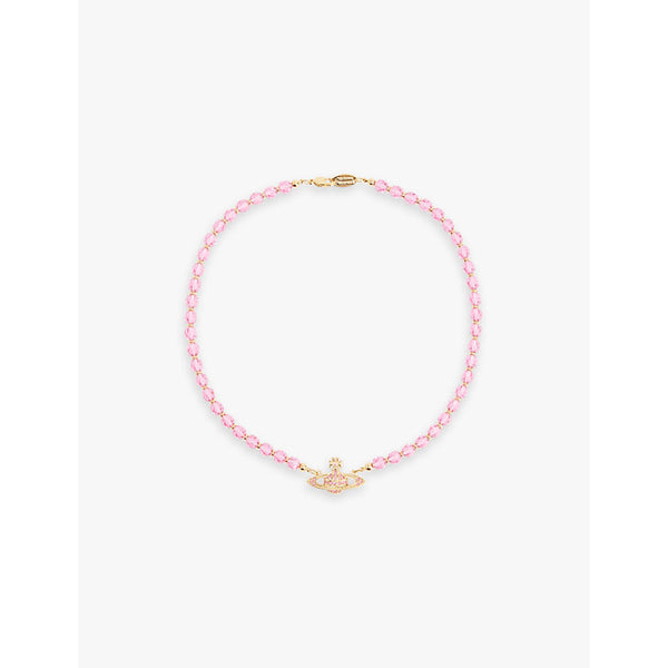 Vivienne Westwood Jewellery Messaline bead-design brass choker