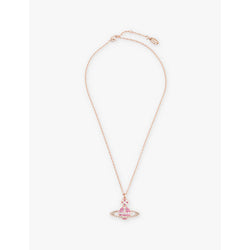 Vivienne Westwood Jewellery Kika crystal-embellished brass pendant necklace