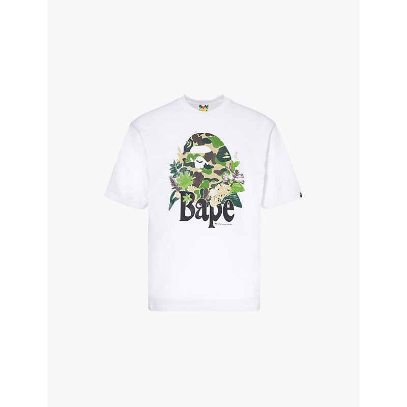  A Bathing Ape Flora camouflage-flower-print relaxed-fit cotton-jersey T-shirt