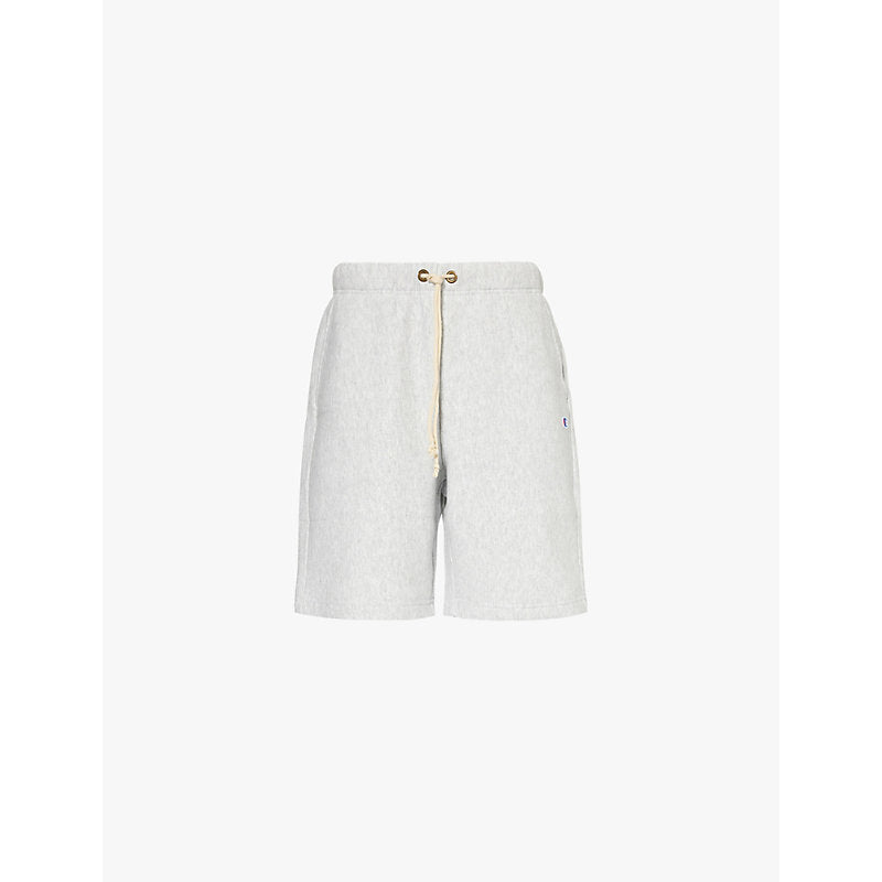  Champion Brand-embroidered drawstring-waist cotton-blend jersey shorts