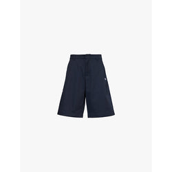  Champion Brand-appliqué mid-rise cotton-blend shorts