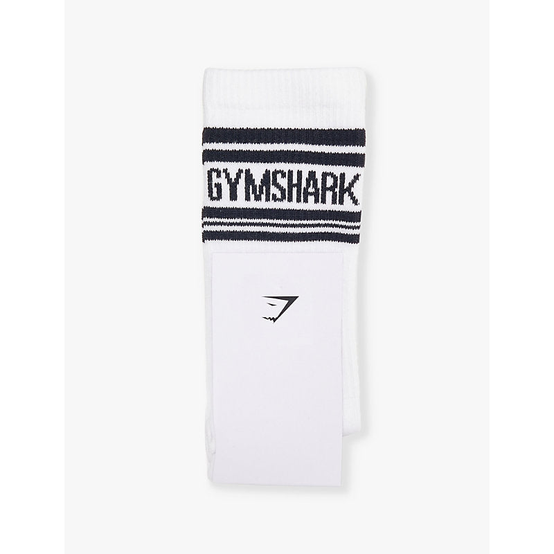 Gymshark Branded ribbed cotton-blend socks | GYMSHARK