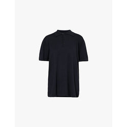  Extreme Cashmere Short-sleeved knitted cotton and cashmere polo shirt