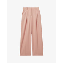  Reiss Billie double-pleat wide-leg woven trousers