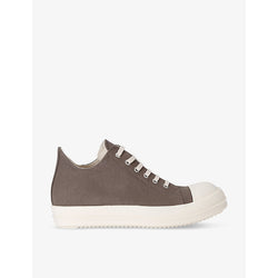  Drkshdw Contrast-toe lace-up canvas low-top trainers