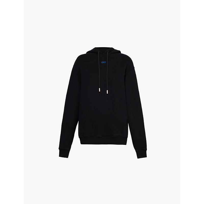  Off-White C/O Virgil Abloh Brand embroidery relaxed-fit cotton-jersey hoody