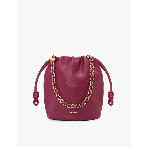  Loewe Flamenco logo-embossed leather bucket bag