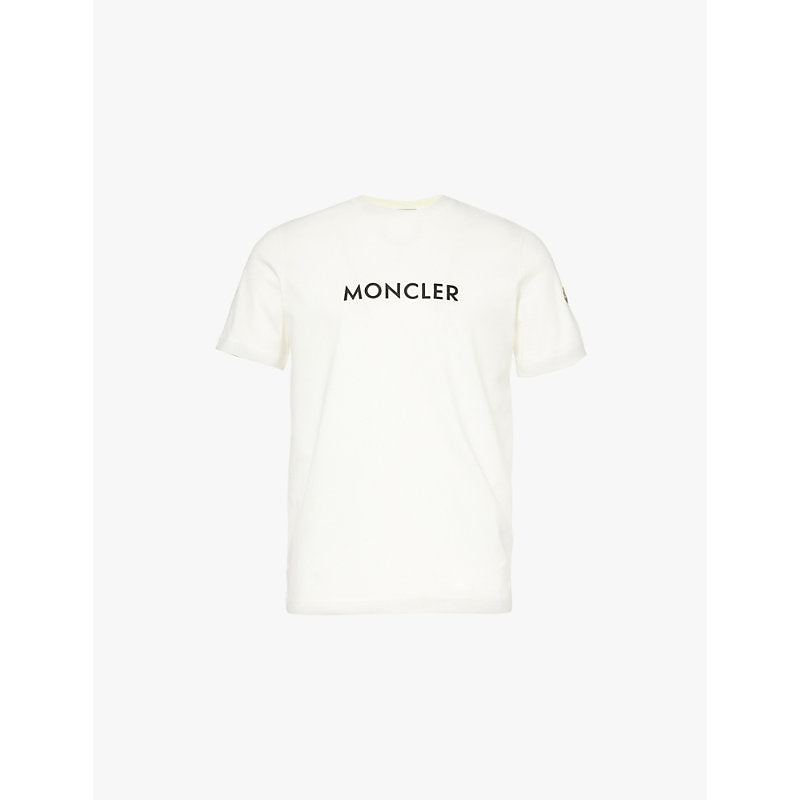 Mens Moncler Embossed-branding crew-neck cotton-jersey T-shirt