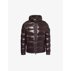 Mens Moncler Maya logo-patch padded shell-down jacket