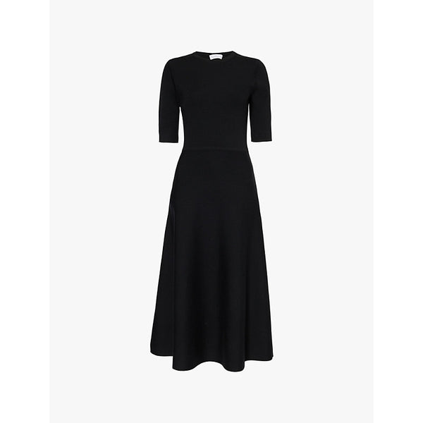 Gabriela Hearst Seymore flared-hem wool-blend knitted maxi dress | GABRIELA HEARST