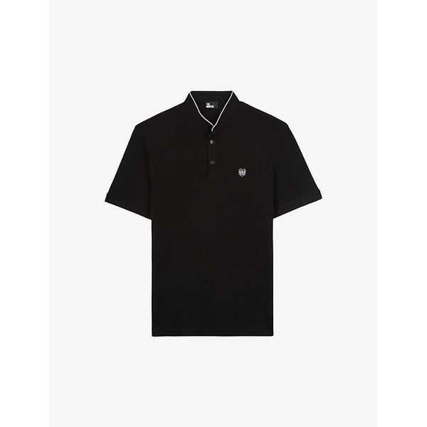  The Kooples Logo-embroidered regular-fit cotton-pique polo shirt