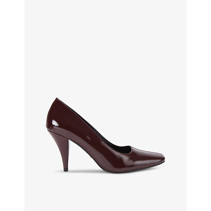 Kg Kurt Geiger Samara square-toe heeled faux-leather courts