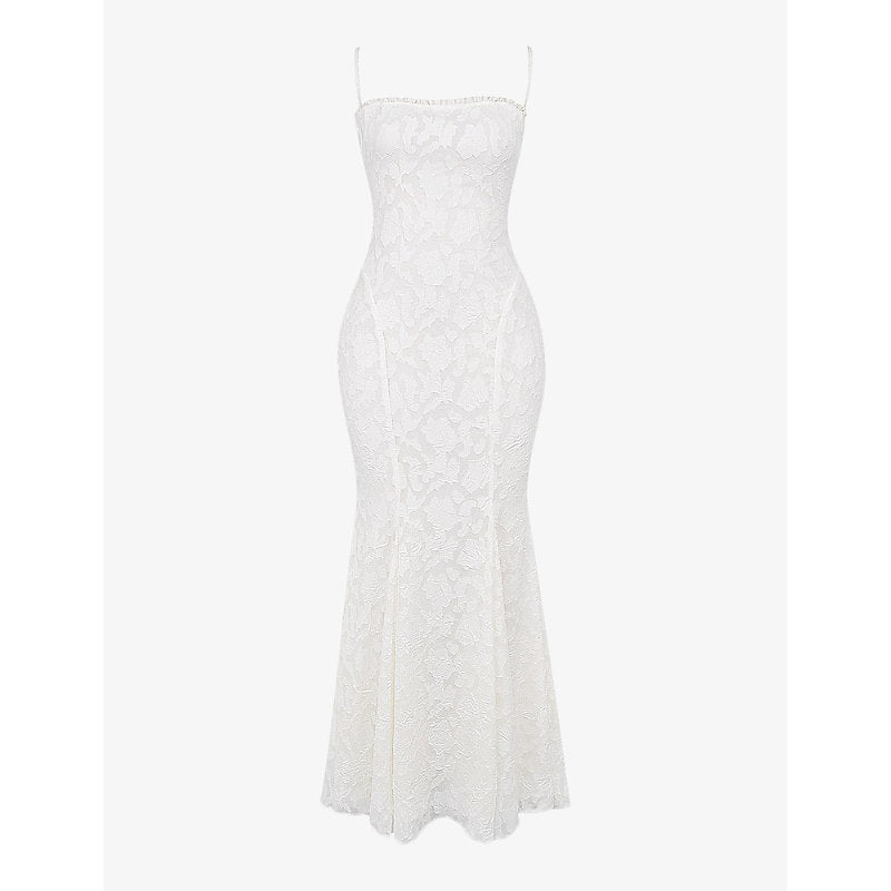 House Of Cb Joan burnout-pattern lace maxi dress | HOUSE OF CB