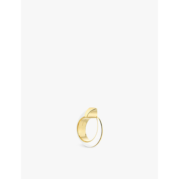 Shaun Leane Sabre Solis 18ct yellow gold-plated vermeil and enamel ring