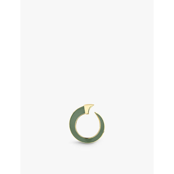 Shaun Leane Sabre Solis 18ct yellow gold-plated vermeil sterling-silver and enamel ring