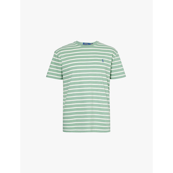  Polo Ralph Lauren Logo-embroidered stripe-print cotton-jersey T-shirt