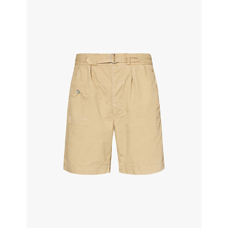  Polo Ralph Lauren Adjustable-belt mid-rise cotton shorts