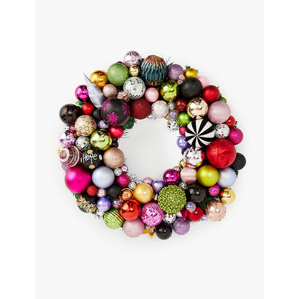 Selfridges Edit Disco Bauble upcycled Christmas wreath 60cm