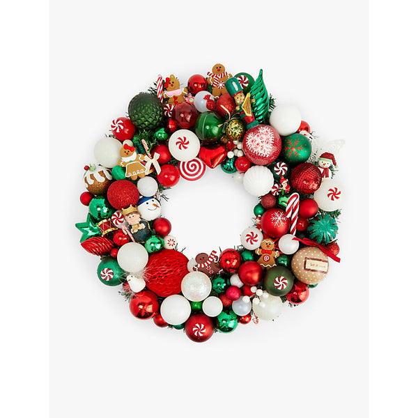 Selfridges Edit Santa's Grotto  Bauble upcycled Christmas wreath 60cm