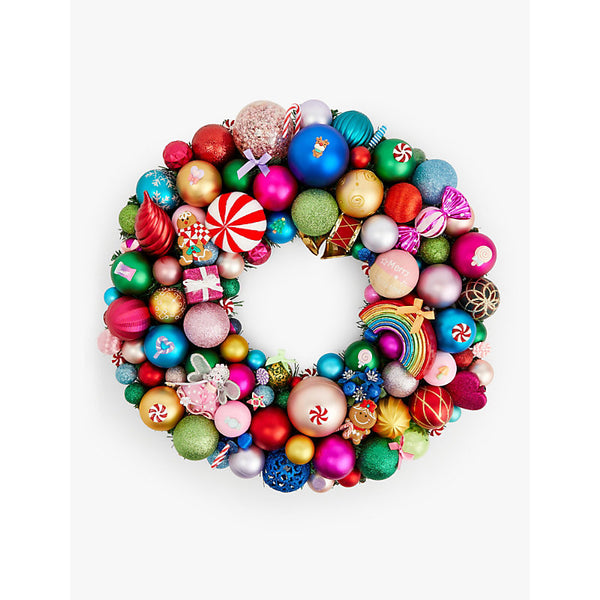 Selfridges Edit Young At Heart Bauble upcycled Christmas wreath 60cm