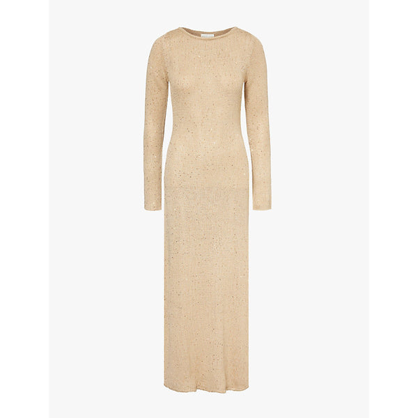 Pretty Lavish Anastasia sequin-embellishment slim-fit knitted maxi dress