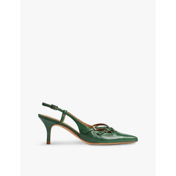 Lk Bennett Caprice kitten-heel leather slingbacks