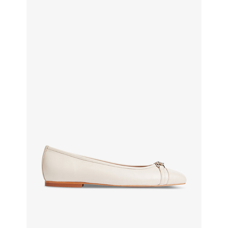 Lk Bennett Brielle embellished leather ballet flats