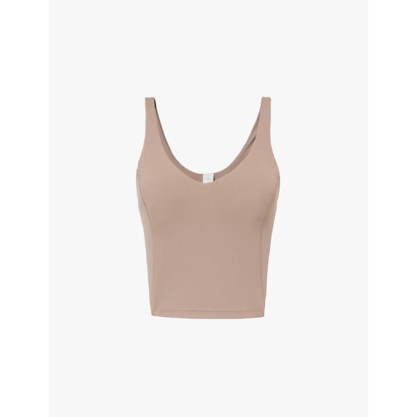  Lululemon V-neckline cropped stretch-woven top