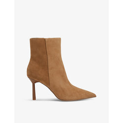 Reiss Karlie seamed suede heeled ankle boots | Reiss