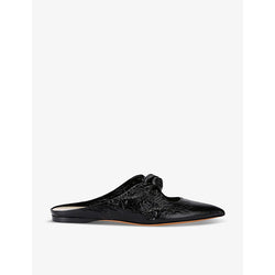 Khaite Rowan crinkled calf-leather mules