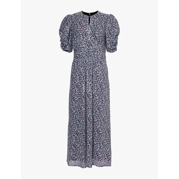  Rotate Birger Christensen Puff-sleeve sequinned midi dress