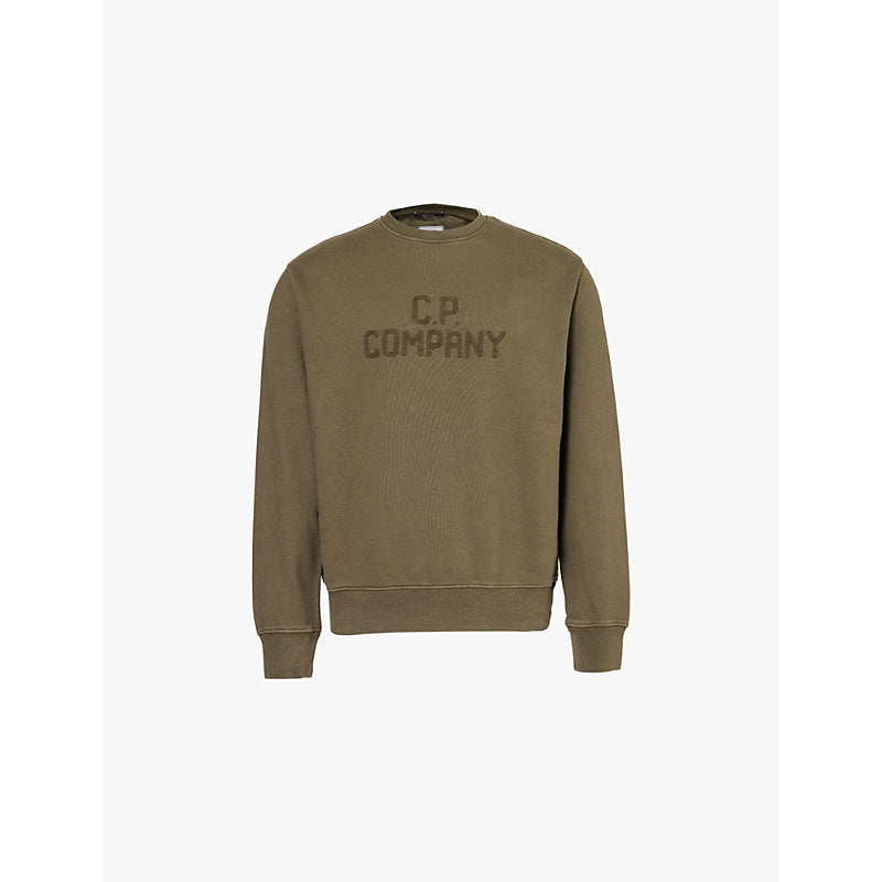  Cp Company Regular-fit branded cotton-jersey sweatshirt