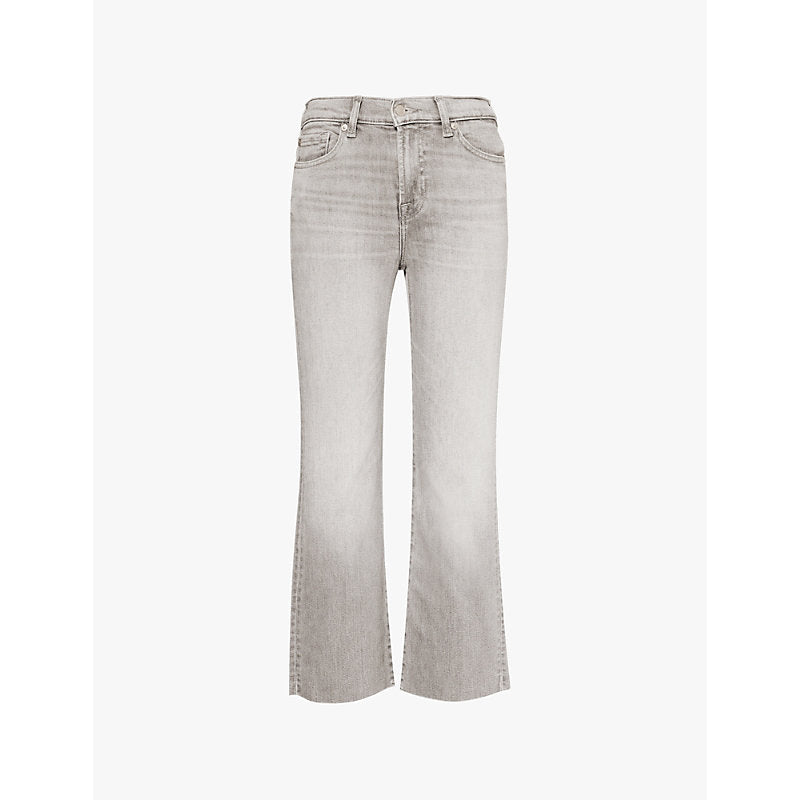  7 For All Mankind Daisy brand-patch straight-leg low-rise stretch-denim blend jeans