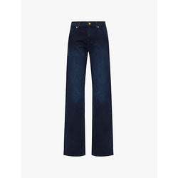  7 For All Mankind Tess high-rise straight-leg stretch-denim jeans