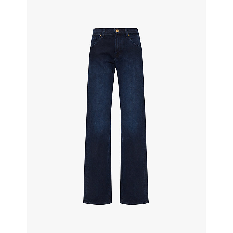  7 For All Mankind Tess high-rise straight-leg stretch-denim jeans