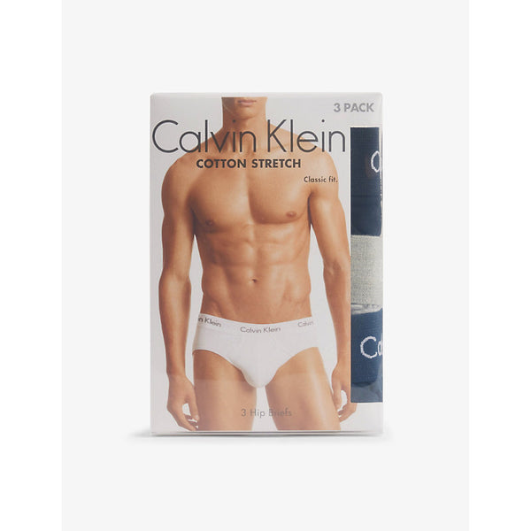 Calvin Klein Hip low-rise classic-fit pack of three cotton-jersey briefs