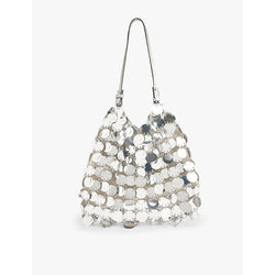  Rabanne Sparkle Discs sequin top-handle bag