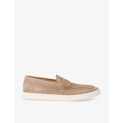 Brunello Cucinelli Hybrid penny-slot suede loafers