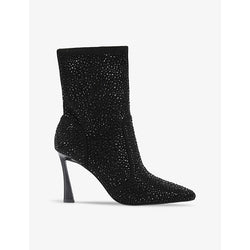 Kg Kurt Geiger Sweetie crystal-embellished faux-leather ankle boots