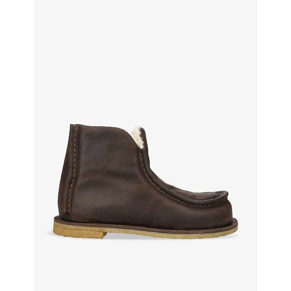 Jw Anderson Padded shearling-lined suede ankle boots | Jw Anderson