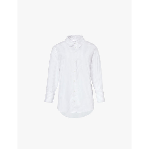  Anine Bing Mika striped cotton-poplin shirt